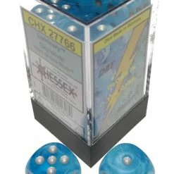 Other Dice Chessex 16mm Luminary Sky/Silver 12ct D6 Set (27766)