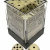 Other Dice Chessex 12mm Opaque Ivory/Black 36ct D6 Set (25800)