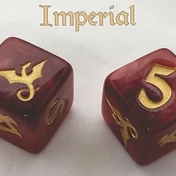 Other Black Oak Workshop Imperial Dragon Dracolich Red/Gold Single D6 Dice