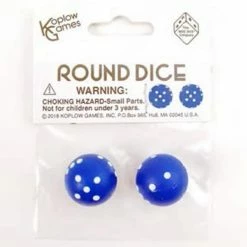 Other Koplow Round Dice Pair Opaque Navy