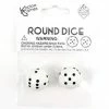 Other Koplow Round Dice Pair Opaque White