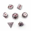 Other Pebble 10mm Alloy Mini Polyhedral Dice Set - Lycanthrope Silver