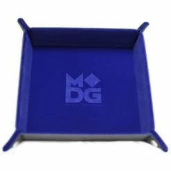 Other Metallic Dice Games Blue Velvet Leather Folding Dice Tray