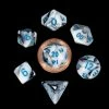 Other Metallic Dice Games Mini Marble/Blue 7ct Polyhedral Dice Set