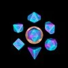 Other Metallic Dice Games Mini Purple-Teal/Blue 7ct Polyhedral Dice Set