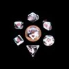 Other Metallic Dice Games Mini Marble/Red 7ct Polyhedral Dice Set