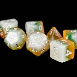 Other Metallic Dice Games Layered Kiwi 7ct Polyhedral Dice Set