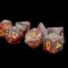 Other Metallic Dice Games Pearl Swirl Red/Gold 7ct Polyhedral Dice Set