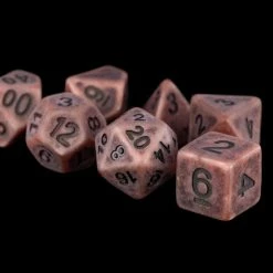 Other Metallic Dice Games Ancient Copper 7ct Polyhedral Dice Set