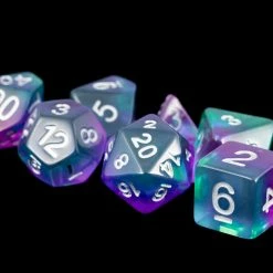 Other Metallic Dice Games Blue Aurora 7ct Polyhedral Dice Set