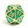 Other Die Hard Dice Metal Spindown D20 Shiny Gold Emerald