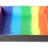 Other Metallic Dice Games Rainbow Velvet Leather Folding Dice Tray