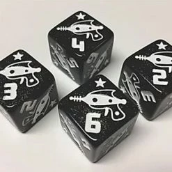 Other Dice Black Oak Workshop Oblit-O-Tron Black Glitter Single D6