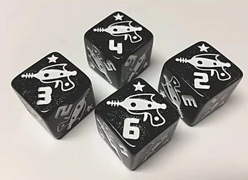 Other Dice Black Oak Workshop Oblit-O-Tron Black Glitter Single D6
