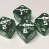 Other Dice Black Oak Workshop Oblit-O-Tron Green Glitter Single D6