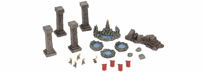 Other WizKids Deep Cuts Unpainted Miniatures: Pools & Pillars