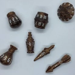 Other PolyHero Rogue Top Brass 7ct Dice Set