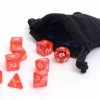 Other Easy Roller Red Translucent 10ct Polyhedral Set With Bag Dice