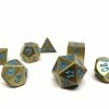 Other Easy Roller Metal Dice Of Ancient Dragons Bronze/Powder Blue 7ct Polyhedral Set