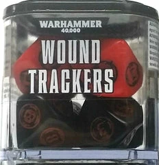Other Warhammer 40,000 Wound Trackers Dice - Red/Black Miniatures