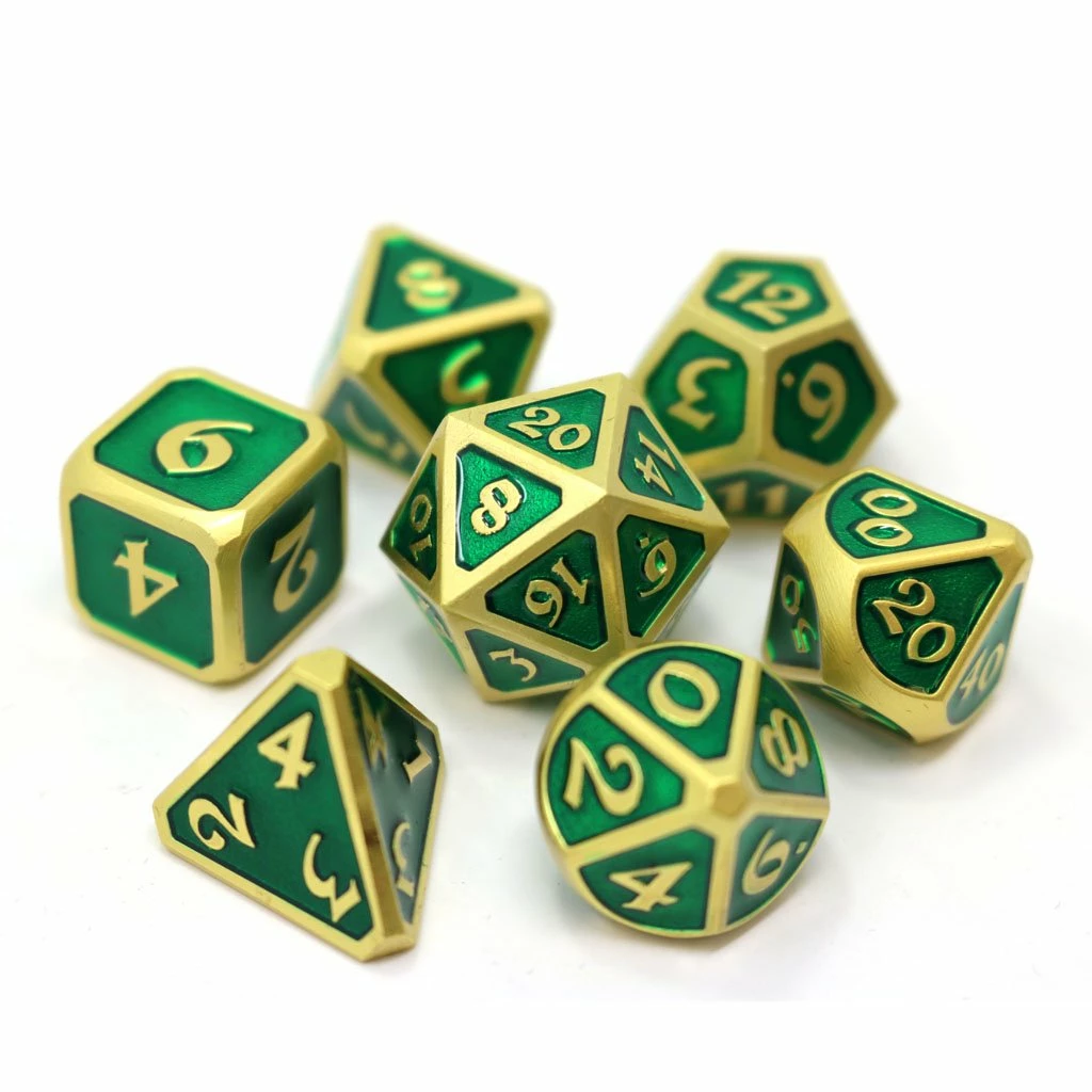 Other Die Hard Dice Metal Mythica Satin Gold Emerald 7ct Polyhedral Set