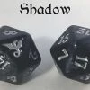 Other Dice Black Oak Workshop Shadow Dragon Black/Silver Single D20