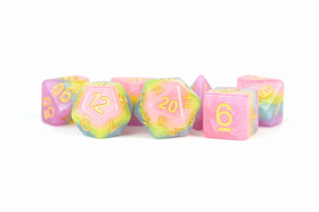 Other Metallic Dice Games Pastel Fairy 7ct Polyhedral Dice Set