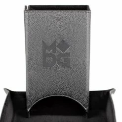 Other Metallic Dice Games Black Leather Fold Up Dice Tower