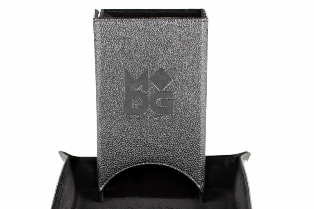Other Metallic Dice Games Black Leather Fold Up Dice Tower