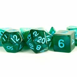 Other Metallic Dice Games Stardust Green/Blue 7ct Polyhedral Dice Set