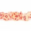 Other Metallic Dice Games Flash Red 7ct Polyhedral Dice Set