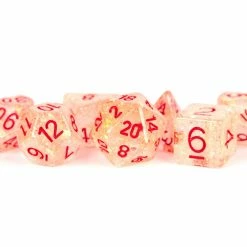 Other Metallic Dice Games Flash Red 7ct Polyhedral Dice Set