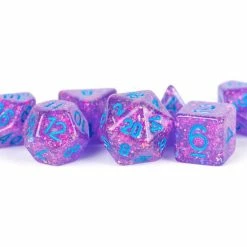 Other Metallic Dice Games Flash Purple/Blue 7ct Polyhedral Dice Set