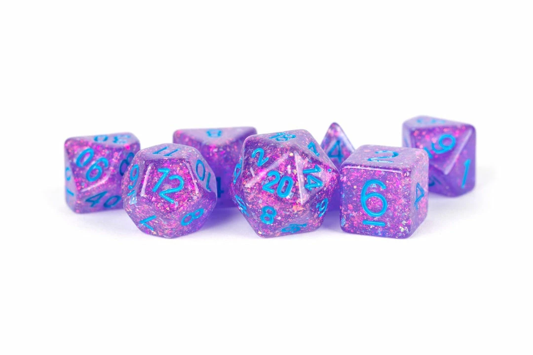 Other Metallic Dice Games Flash Purple/Blue 7ct Polyhedral Dice Set