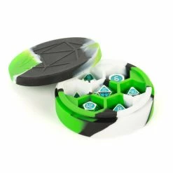 Other Silicone Round Dice Case - Green/Black/White