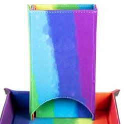 Other Metallic Dice Games Rainbow Velvet Fold Up Dice Tower