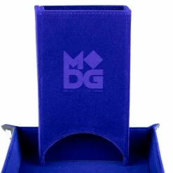 Other Metallic Dice Games Blue Velvet Fold Up Dice Tower