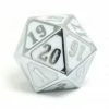 Other Die Hard Dice Metal Spindown D20 Shiny Silver White