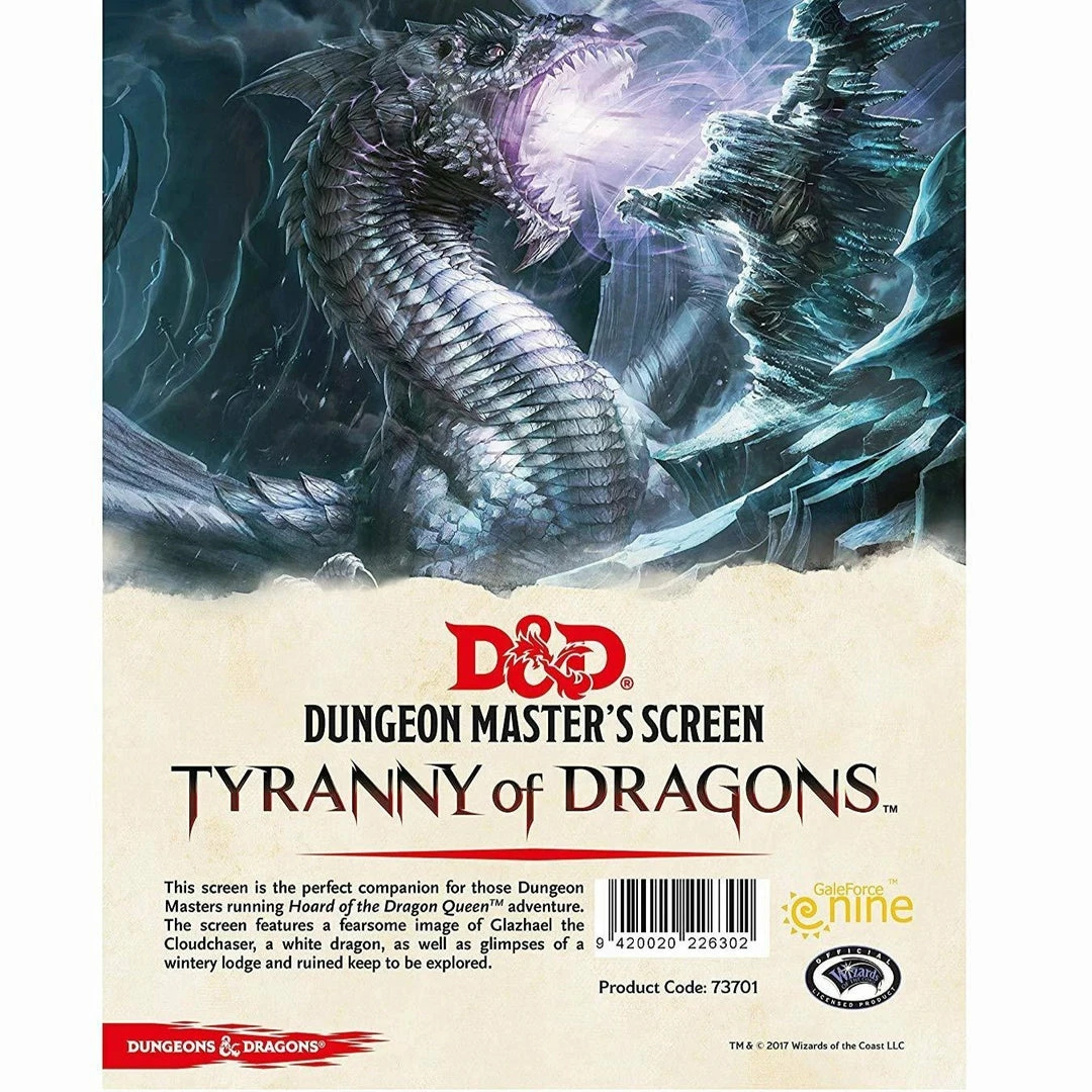 Other D&D 5e Dungeon Master's Screen: Tyranny Of Dragons Role Playing Games