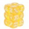 Other Chessex 16mm Translucent Yellow/White 12ct D6 Set (27602) Dice