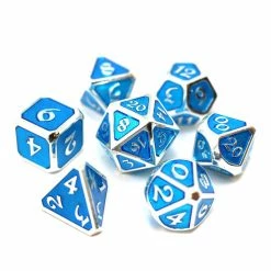 Other Die Hard Dice Metal Mythica Platinum Aquamarine 7ct Polyhedral Set