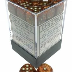Other Chessex 12mm Glitter Gold/Silver 36ct D6 Set (27903) Dice