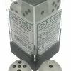 Other Chessex 16mm Frosted Clear/Black 12ct D6 Set (27601)