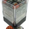 Other Chessex 12mm Gemini Orange-Steel/Gold 36ct D6 Set (26861) Dice