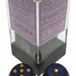 Other Dice Chessex 16mm Speckled Golden Cobalt 12ct D6 Set (25737)