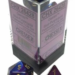 Other Chessex Gemini Blue-Purple/Gold 7ct Polyhedral Set (26428) Dice