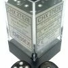 Other Chessex 16mm Borealis Smoke/Silver 12ct D6 Set (27628) Dice