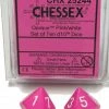 Other Chessex Opaque Pink/White 10ct D10 Set (25244)