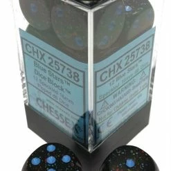 Other Chessex 16mm Speckled Blue Stars 12ct D6 Set (25738) Dice