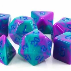 Other Metallic Dice Games Purple-Teal/Blue 7ct Polyhedral Dice Set